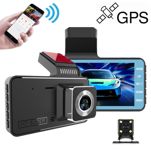 

H808 4 inch Car HD Double Recording Driving Recorder, WiFi + Gravity Parking Monitoring + GPS