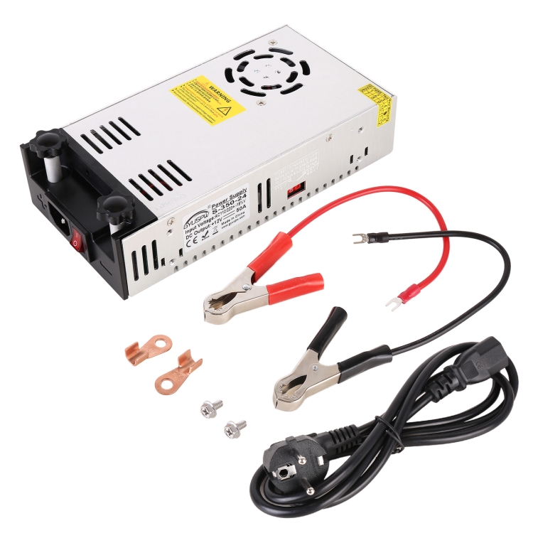 

S-350-24 DC24V 350W 14.6A DIY Regulated DC Switching Power Supply Power Inverter with Clip, EU Plug
