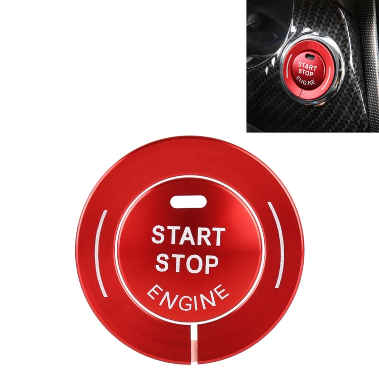 

Car Engine Start Key Push Button Ring Trim Sticker for Infiniti (Red)