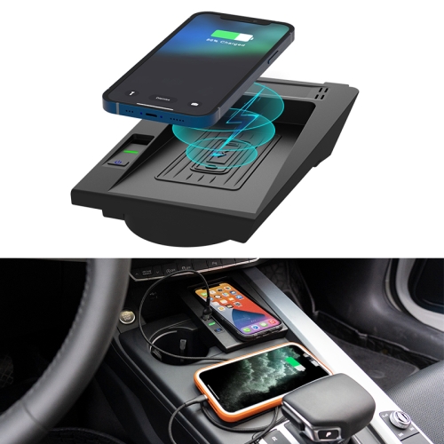 

Car Qi Standard Wireless Charger 15W Quick Charging for Audi A4 A5 S4 S5 2017-2021, Left Driving