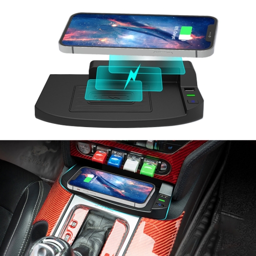 

Car Qi Standard Wireless Charger 15W Quick Charging for Ford Mustang 2015-2021, Left Driving