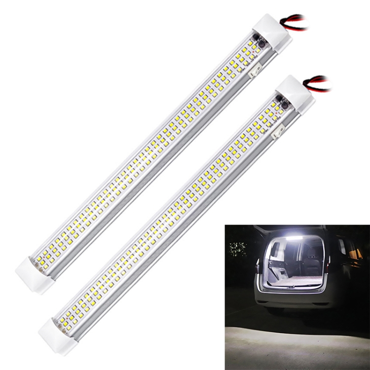 

2 PCS ZS-3333 Side Switch Type 12-80V High Bright 108LEDs Car Dome Light Cabin Light Bar