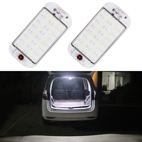 

2 PCS ZS-3350 DC12-85V High Bright 48LEDs Lamp Beads Car Dome Light Cabin Light Bar