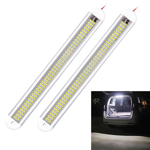 

2 PCS ZS-3385 DC12-85V High Bright 120LEDs Lamp Beads Car Dome Light Cabin Light Bar