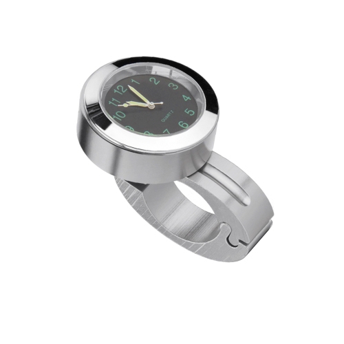 

2 PCS Motorcycle 22-25mm Handlebar Clock Quartz Watch with Lock (Silver)