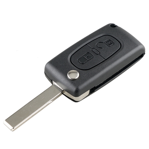 

For PEUGEOT 2 Buttons Intelligent Remote Control Car Key with PCF7961 Integrated Chip & Battery & Holder & Slotted Key Blade & FSK Signal, Frequency: 433MHz