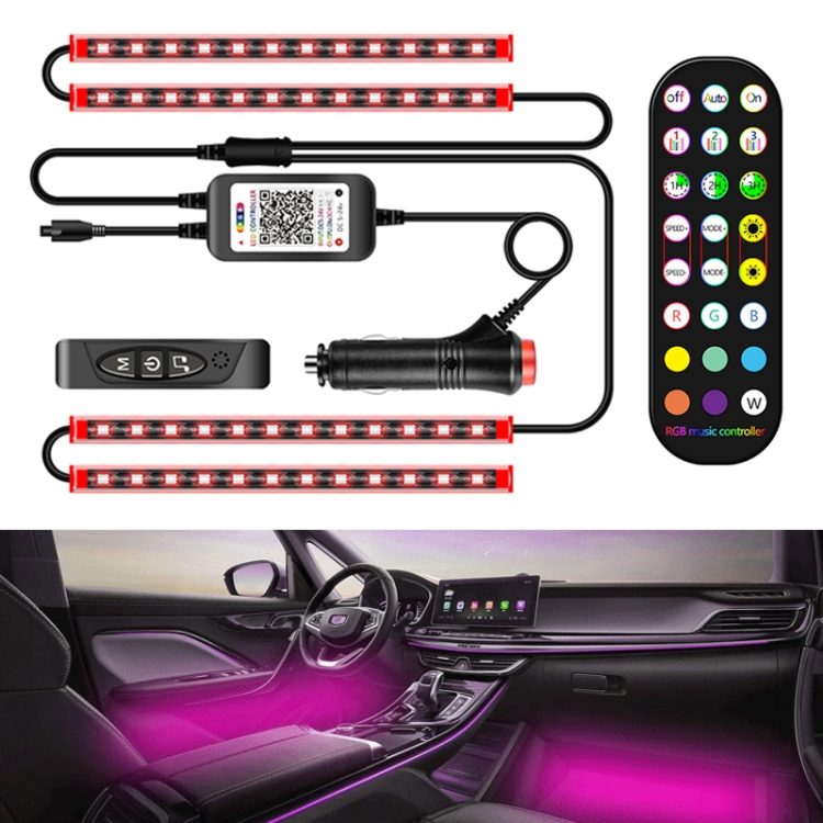 

Y11 Cigarette Lighter Car Colorful RGB Foot LED Atmosphere Light