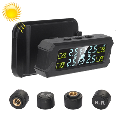 

Car High Precision Solar Charging Tire Pressure Monitoring System TPMS, External Voice Sensor