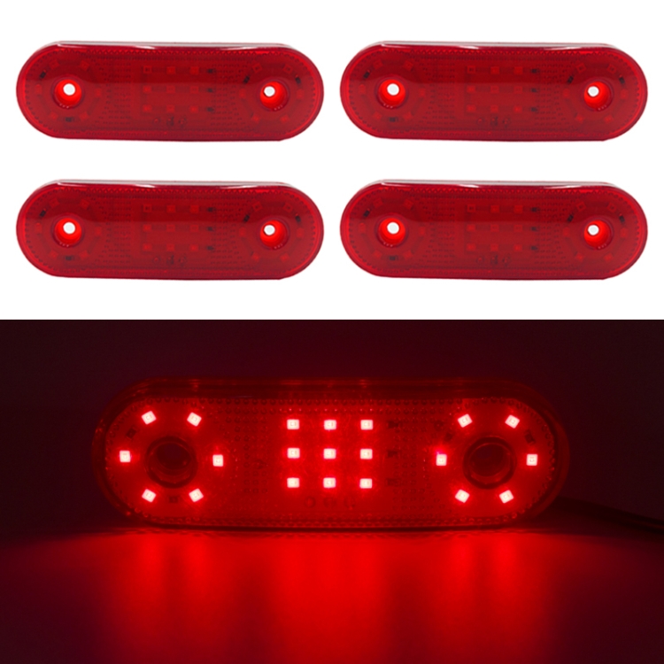 

4 PCS MK-195 Truck LED Side Marker Light (Red Light)