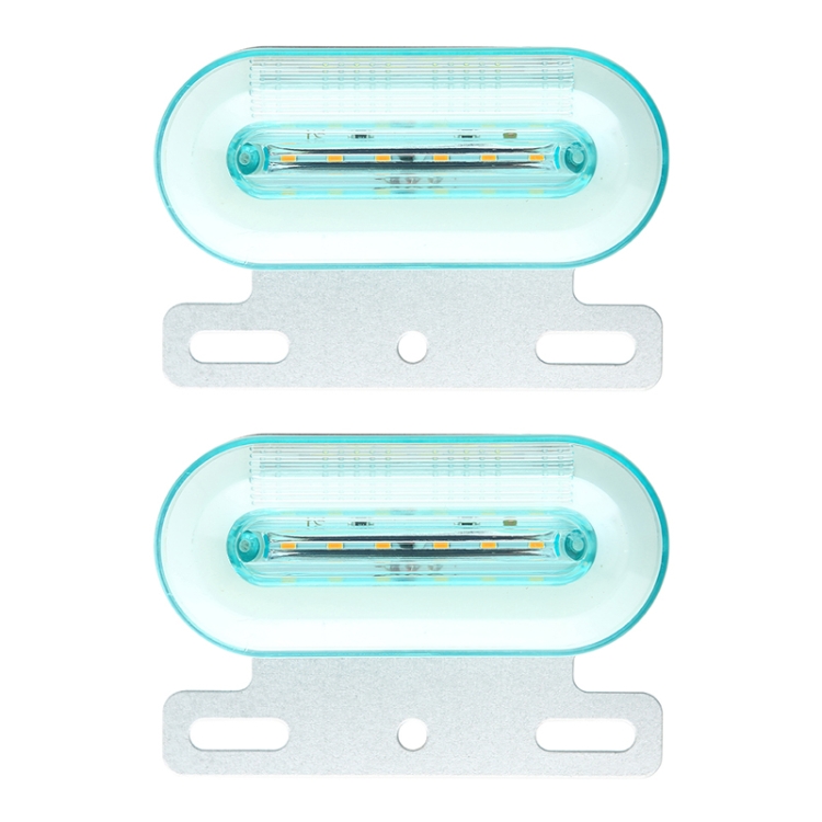 

2 PCS 12V 12LED Car Oval Side Lamp(White Light)