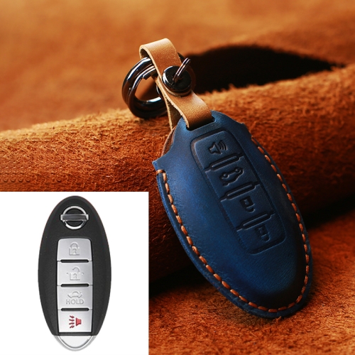 Housse de protection pour clé en cuir de vachette de voiture Subaru (rouge)