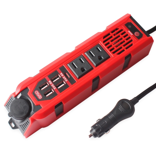 

12V to 110V 200W Car Correction Sine Wave Inverter, US Plug