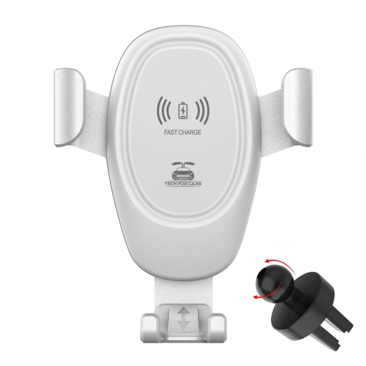 

Car Wireless Charger Multifunctional Mobile Phone Wireless Charger Stand (White)