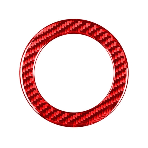 

Car Carbon Fiber Steering Wheel Decorative Sticker for Toyota RAV4 2006-2013, Left and Right Drive (Red)