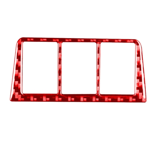 

Car Carbon Fiber Headlight Switch Frame Decorative Sticker for Toyota RAV4 2006-2013, Left and Right Drive (Red)