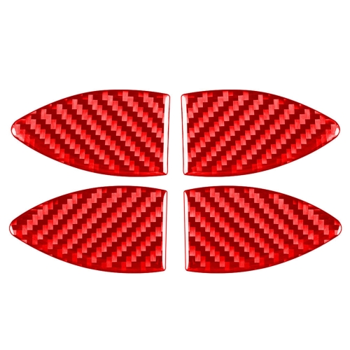 

Car Carbon Fiber Inside Door Bowl Decorative Sticker for Toyota RAV4 2006-2013, Left and Right Drive (Red)