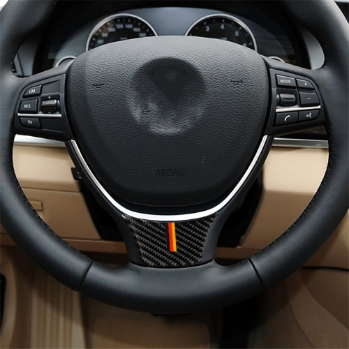Un autocollant décoratif de volant de voiture édition petite fibre de  carbone pour BMW Série 5 F10 F18 2011-2017