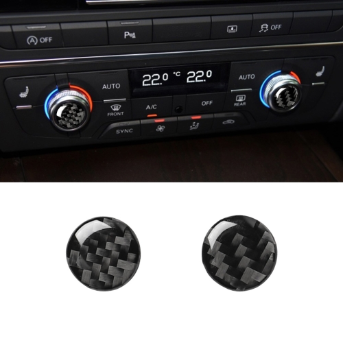 

Car Carbon Fiber Air Conditioning Button Decorative Sticker for Audi A6 S6 C7 A7 S7 4G8 2012-2018, Left and Right Drive Universal