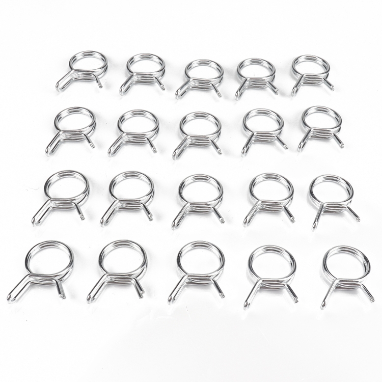 20 PCS Double Wire Spring Tube Clamp Water Pipe Clamps, Size 9mm
