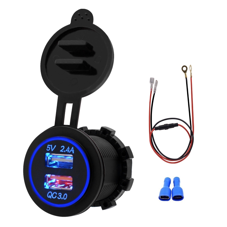 Car charger “Z39 Farsighted” QC3.0 dual port  with cable.