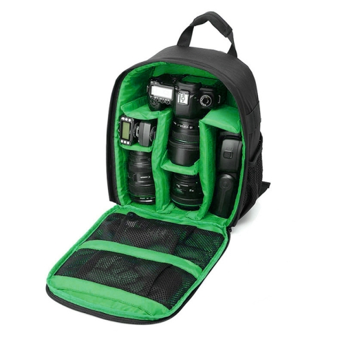 INDEPMAN DL-B012 Portable Outdoor Sports Backpack Camera Bag for GoPro, SJCAM, Nikon, Canon, Xiaomi Xiaoyi YI, Size: 27.5 * 12.5 * 34 cm(Green)