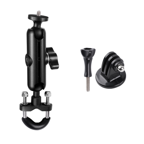 

9cm Connecting Rod 20mm Ball Head Motorcycle Handlebar Fixed Mount Holder with Tripod Adapter & Screw for GoPro Hero11 Black / HERO10 Black /9 Black /8 Black /7 /6 /5 /5 Session /4 Session /4 /3+ /3 /2 /1, DJI Osmo Action and Other Action Cameras(Black)