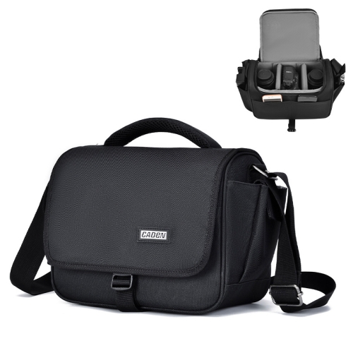 

CADEN D27 Portable Digital Camera Bag With Strap, Size: 24x19x14cm(Black)