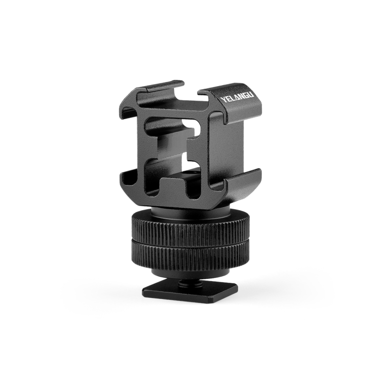 

YELANGU A681 Triple Heads Hot Shoe Mount Adapter Flash Holder Bracket (Black)