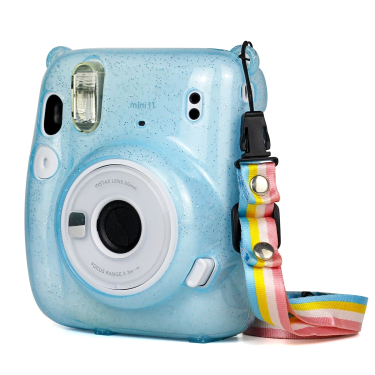 

Glitter Power Crystal Case with Strap for FUJIFILM Instax mini 11 (Blue)