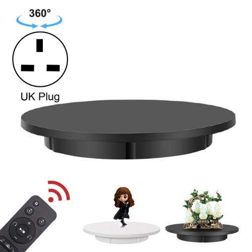 

42cm Electric Rotating Display Stand Video Shooting Props Turntable, Load: 100kg, UK Plug (Black)