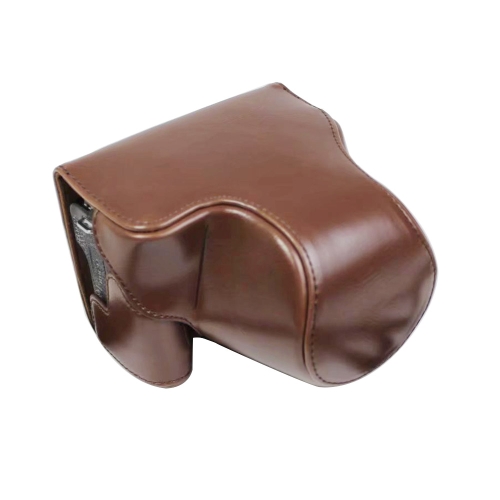Camera Accessories Full Body Camera PU Leather Case Bag with Strap for Canon EOS M6 Black Camera Accessories Color : Coffee 