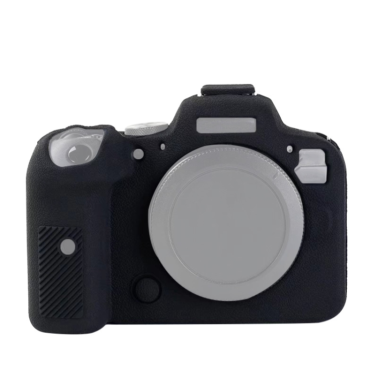 

For Canon EOS R6 Litchi Texure Soft Silicone Case(Black)