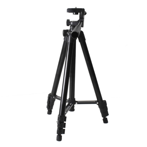 

130cm 4-Section Folding Aluminum Alloy Tripod Mount with Three-Dimensional Head(Black)