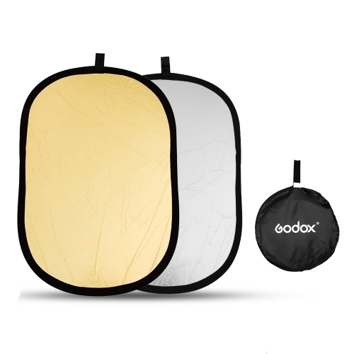 

Godox FT01 2 in 1 Gold / Silver Oval Folding Reflector Board, Size: 60 x 90cm