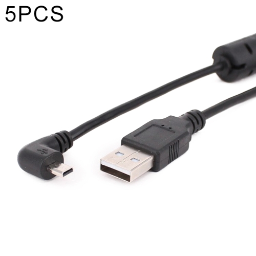 5 Pcs 1 5m Elbow Mini 8 Pin Usb To Usb 2 0 Data Charging Cable For