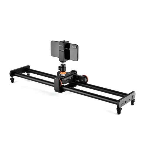 

YELANGU L60E 60cm Slide Rail Track + L4 3-Wheel Video Dolly with Phone Clamp & Ballhead