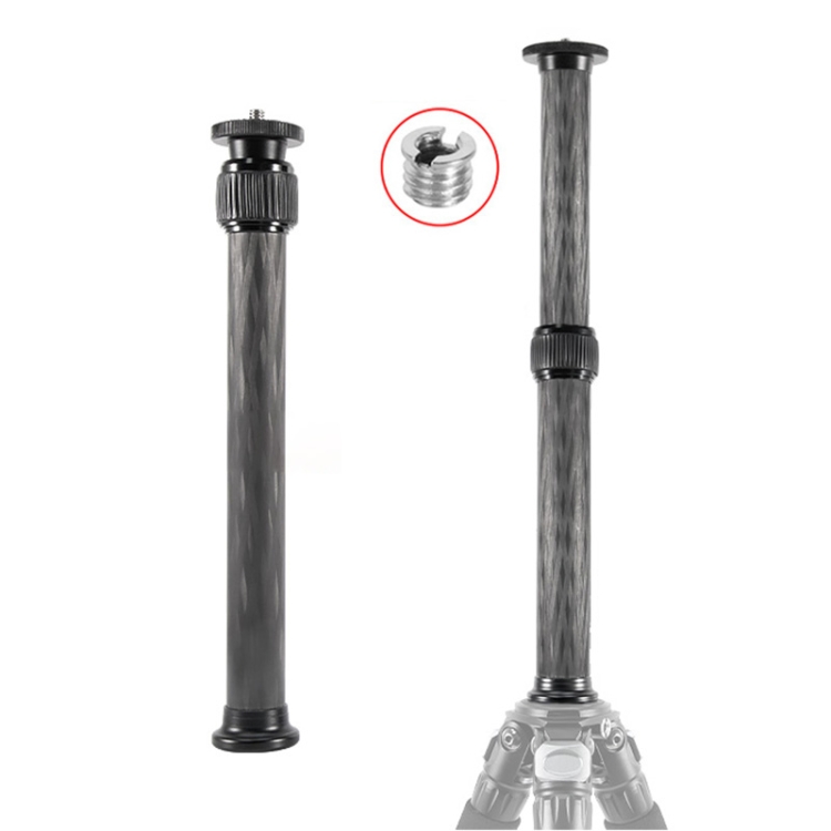 

BEXIN P222C 234mm-393mm Tripod Extension Pole Carbon Fiber Center Column Tripod Extender (Black)