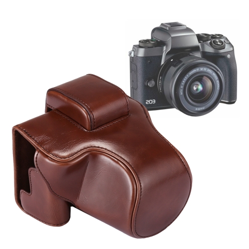 Color : Black Leather Cases Camera Full Body Camera PU Leather Case Bag with Strap for Canon EOS M5 Camera Accessories Black