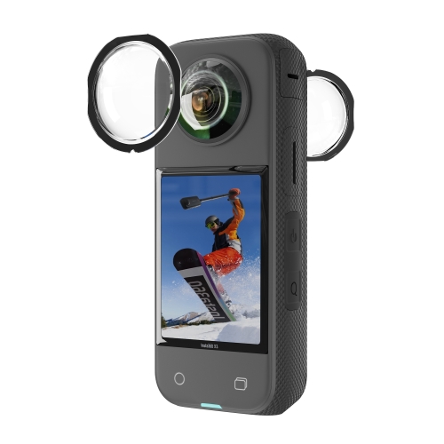 PULUZ Dual Lens Guards for Insta360 X3 PC Protective Cover Sticky Lens  Protector for Insta 360 X3 Panoramic Lens Accessories