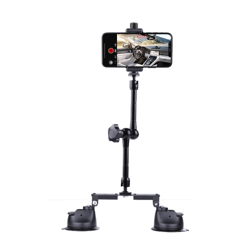 

Dual-leg Suction Cup Articulating Friction Magic Arm Phone Clamp Mount (Black)