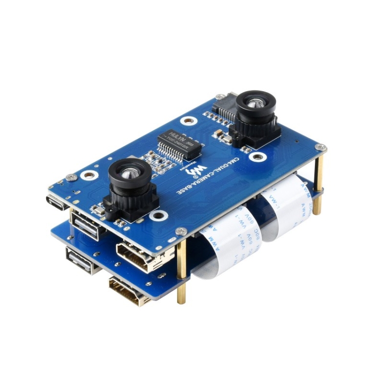 

Waveshare Binocular Camera Base Board with Interface Expander for Raspberry Pi Compute Module 4