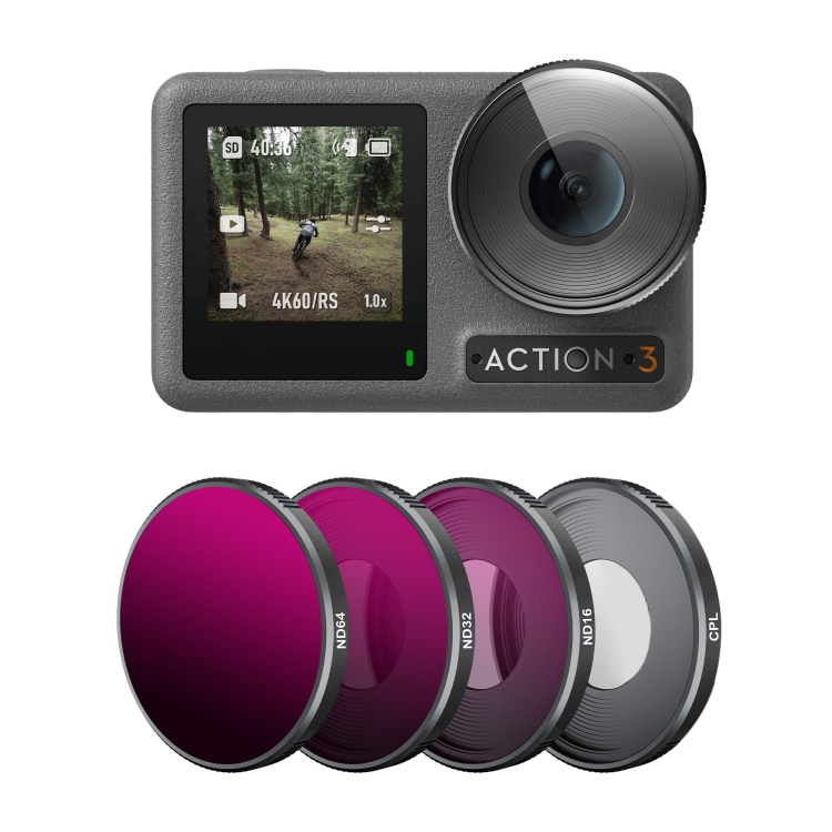 

For DJI Action 3 STARTRC 4 in 1 ND16 + ND32 + ND64 + CPL Lens Filter