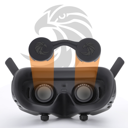 

For DJI Goggles 2 / Goggles 3 Lens Cover Dust-proof VR Lens Silicone Case Soft Protector (Black)