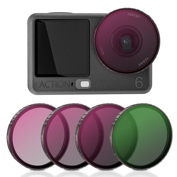 

For DJI Osmo Action 6 STARTRC 4 in 1 CPL ND8 ND16 ND32 Camera Lens Filter