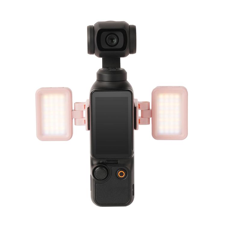 

For DJI Osmo Pocket 3 Sunnylife Adjustable LED Video Light Quick-Release Fill Light Tri-Color Dimmable Portable Fill Lamp (Pink)