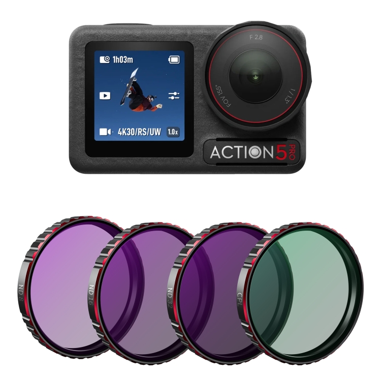 For DJI Osmo Action Pro STARTRC in CPL ND8 ND16 ND32 Camera Lens  Filter