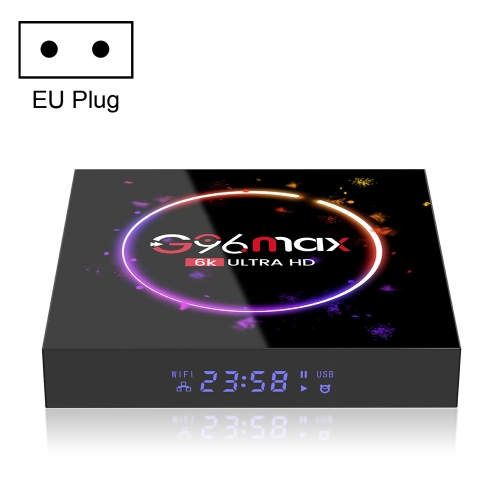 

G96 MAX 6K UHD Smart TV Box, Android 10.0, Allwinner H616 Quad Core, 4GB+32GB, EU Plug
