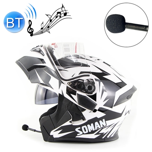 Soman 955 Skyeye moto casque intégral / ouvert casque Bluetooth intégral,  prend en charge la réponse / raccrocher