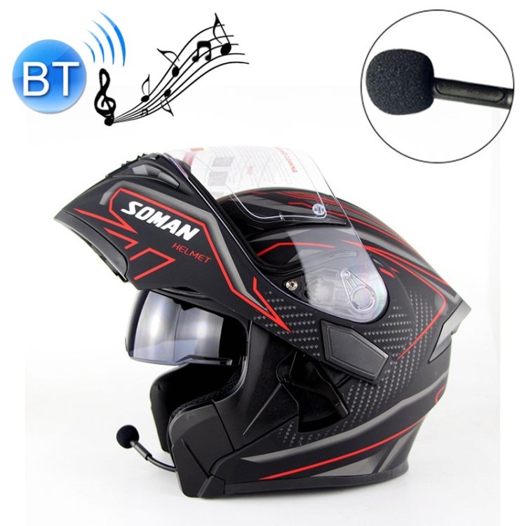 Soman 955 Skyeye Motorcycle Full Open Face Bluetooth Helmet