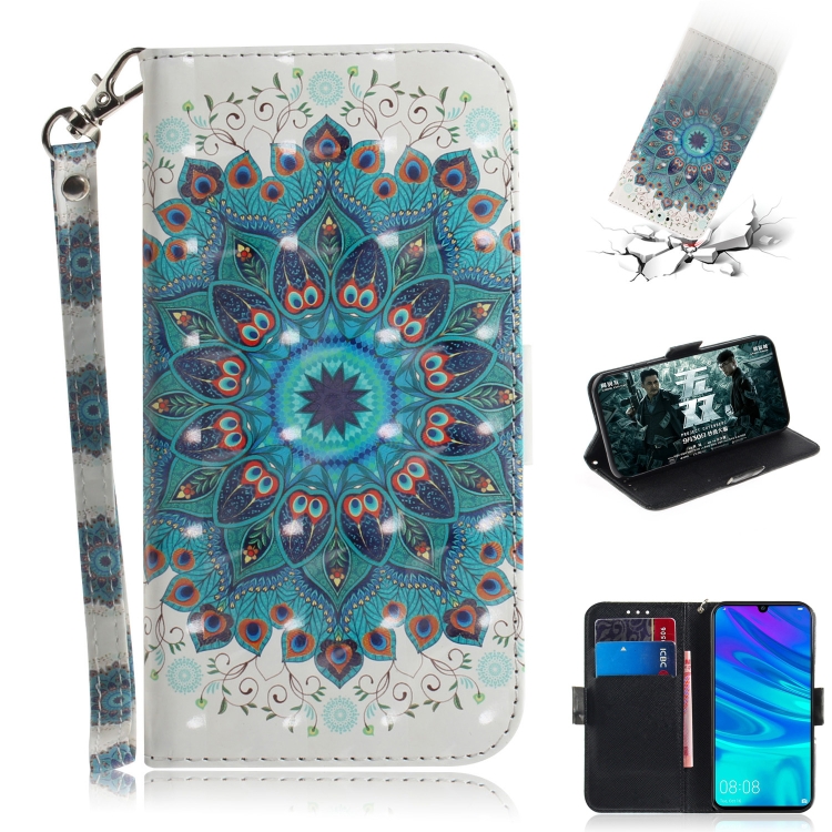 

3D Painting Pattern Coloured Drawing Horizontal Flip Leather Case with Holder & Card Slots & Wallet For Huawei P Smart (2019) / Honor 10 Lite(Paecock)